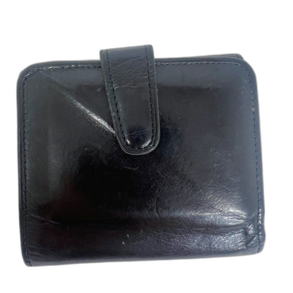 Vintage Coach Black Leather Bifold Wallet Soft Leather Credit Card Holder - Picture 2 of 10